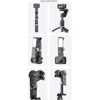 Q18 Siyah Gimball Led Işıklı Kumandalı Çok Amaçlı Tripod Selfie Çubuğu Q18 Siyah Gimball Led Işıklı Kumandalı Çok Amaçlı Tripod Selfie Çubuğu