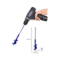 Matkap Uyumlu Burgu Makinesi Küçük Ağaç Fidan Dikme Aleti.10x60 Matkap Uyumlu Burgu Makinesi Küçük Ağaç Fidan Dikme Aleti.10x60
