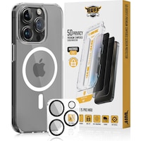 Buff Apple Uyumlu iPhone 15 Pro Max - MagSafe Kılıf + Ekran Koruyucu + Lens Koruyucu Privacy Buff Apple Uyumlu iPhone 15 Pro Max - MagSafe Kılıf + Ekran Koruyucu + Lens Koruyucu Privacy