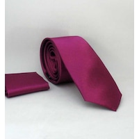 Gaffy Mürdüm Slim Fit İnce Düz Renk Mendilli Saten Kravat - SS-06 Mürdüm Gaffy Mürdüm Slim Fit İnce Düz Renk Mendilli Saten Kravat - SS-06 Mürdüm