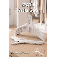 Porsima Harmoni 24 Adet Dolap Içi Düzenleyici Organizer İç İçe Geçen Askı Tişört Gömlek Elbise Askısı Gri