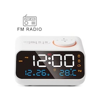 Shopytech Fm Radyo Dijital Çalar Saat Led Ekranlı Masa Saati Sıcaklık Nem Göstergesi 2 Usb Şarj Çıkı Beyaz Shopytech Fm Radyo Dijital Çalar Saat Led Ekranlı Masa Saati Sıcaklık Nem Göstergesi 2 Usb Şarj Çıkı Beyaz
