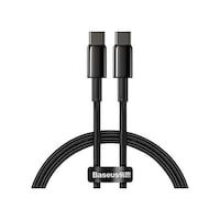 Baseus Tungsten Gold PD 100 W 2 Metre USB C To USB C Şarj Data Ka Baseus Tungsten Gold PD 100 W 2 Metre USB C To USB C Şarj Data Ka