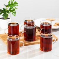 Porsima Pbt-789 6lı Borosilikat Isıya Ateşe Dayanıklı Cam Kulplu Çay Bardağı Kahve Bardak Kupa Seti 250ml Cam - Şeffaf Porsima Pbt-789 6lı Borosilikat Isıya Ateşe Dayanıklı Cam Kulplu Çay Bardağı Kahve Bardak Kupa Seti 250ml Cam - Şeffaf
