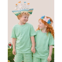 Mint Bisiklet Yaka Oversize T-shirt Çocuk Unisex %100 Pamuk Mint Bisiklet Yaka Oversize T-shirt Çocuk Unisex %100 Pamuk