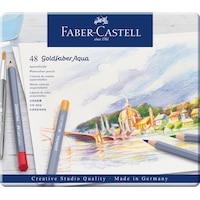 Faber-Castell Goldfaber Aqua Kuru Boya Kalemi 48 Renk, Suda Çözünebilir, Yüksek Pigmentli, Yumuşak ve Canlı Renkler Faber-Castell Goldfaber Aqua Kuru Boya Kalemi 48 Renk, Suda Çözünebilir, Yüksek Pigmentli, Yumuşak ve Canlı Renkler