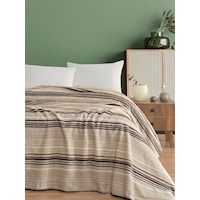 Vicuna Home 4 Mevsim Pamuklu Battaniye - Çift Kişilik Kahverengi Vicuna Home 4 Mevsim Pamuklu Battaniye - Çift Kişilik Kahverengi