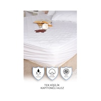 Vionel Home %100 Pamuklu Kapitone Fitted Full Kenar Su & Sıvı Geçirmez Tek Kişilik Yatak Koruyucu Alez Vionel Home %100 Pamuklu Kapitone Fitted Full Kenar Su & Sıvı Geçirmez Tek Kişilik Yatak Koruyucu Alez