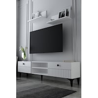 180dhdtrür7b İlay Lazer Desenli Raflı Tv Sehpası Ünitesi Beyaz 180dhdtrür7b İlay Lazer Desenli Raflı Tv Sehpası Ünitesi Beyaz