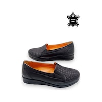 Kadın Taba Hakiki Deri Içi Deri Comfort Tam Ortopedik Anne Ayakka Siyah-baskılı Siyah Kadın Taba Hakiki Deri Içi Deri Comfort Tam Ortopedik Anne Ayakka Siyah-baskılı Siyah
