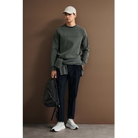 Lufian Cooper Erkek Sweatshirt Yeşil Yeşil 112030198100600