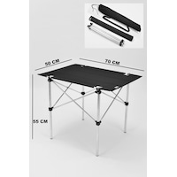 Exent Taşıma Çantalı Katlanabilir Kamp Masası 50 x 70 CM Siyah Exent Taşıma Çantalı Katlanabilir Kamp Masası 50 x 70 CM Siyah