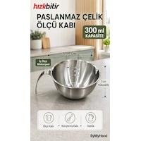 Bymyhand Paslanmaz Çelik Ölçü Kabı Karıştırma Kabı Sütlük Süt Potu 300 Ml Bymyhand Paslanmaz Çelik Ölçü Kabı Karıştırma Kabı Sütlük Süt Potu 300 Ml