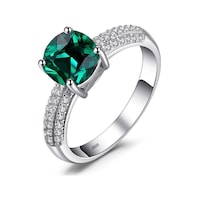 Brezza Lusso Jewelry Zümrüt Taşlı Diamond Yarımtur Tektaş Kadın Gümüş Yüzük 13 Brezza Lusso Jewelry Zümrüt Taşlı Diamond Yarımtur Tektaş Kadın Gümüş Yüzük 13