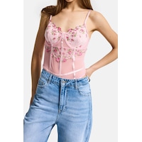 it's basic Kadın Pembe W5 Çıtçıtlı Toparlayıcı Özel Çiçek Ve Dantel Desenli Tasarım Askılı Body it's basic Kadın Pembe W5 Çıtçıtlı Toparlayıcı Özel Çiçek Ve Dantel Desenli Tasarım Askılı Body