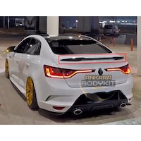 Megane 4 Yarasa Bagaj Spoiler - Parlak Siyah - Fiberglass Megane 4 Yarasa Bagaj Spoiler - Parlak Siyah - Fiberglass