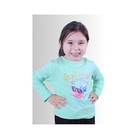 Fyk Kids Kız Çocuk Basic Uzun Kol Tişört Yeşil Fyk Kids Kız Çocuk Basic Uzun Kol Tişört Yeşil