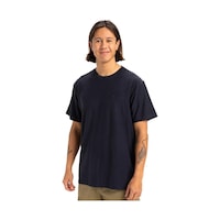 Quiksilver Slub Roundneck Erkek T-shirt-29751 Lacivert Quiksilver Slub Roundneck Erkek T-shirt-29751 Lacivert