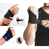 El Bilek Bandajı Elastik Sporcu Bilekliği Fitness Ağırlık Destek Siyah El Bilek Bandajı Elastik Sporcu Bilekliği Fitness Ağırlık Destek Siyah