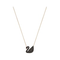 5204134 Swarovski Kolye Iconic Swan:Pendant Jet/Ros 5204134 Swarovski Kolye Iconic Swan:Pendant Jet/Ros