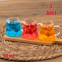 Porsima 153 3 Parça Borosilikat Boncuk Şekilli Bardak Seti 90 Ml Porsima 153 3 Parça Borosilikat Boncuk Şekilli Bardak Seti 90 Ml