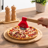 Porsima 1566 Ahşap Saplı Hamur Börek Kesme Bıçağı Pizza Kesici Dilimleyici Rulet