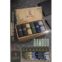 Kral Socks Kutulu 6 Çift Bambu Uzun Soket Yazlık Dikişsiz Parfümlü Çorap Çok Renkli Kral Socks Kutulu 6 Çift Bambu Uzun Soket Yazlık Dikişsiz Parfümlü Çorap Çok Renkli