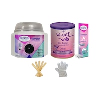 Ekamix Konserve Ağda Makinesi + Vivet Pudralı Ağda 800 ML + Bez 10 M Ekamix Konserve Ağda Makinesi + Vivet Pudralı Ağda 800 ML + Bez 10 M