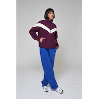 Markapia Kadın Fermuarlı Cepli Polar Sweatshirt Mor Markapia Kadın Fermuarlı Cepli Polar Sweatshirt Mor