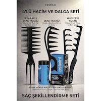 Mucizevi Hacim Ve Dalga Saç Şekillendirme Tarak Seti 4'lü Wax Ve Şekil Tarak Seti Mucizevi Hacim Ve Dalga Saç Şekillendirme Tarak Seti 4'lü Wax Ve Şekil Tarak Seti