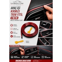 Fiat Fiorino Premio Araç İçi Kırmızı Trim Fitil 2 Metre Nikelaj Dekoratif Şerit Fiat Fiorino Premio Araç İçi Kırmızı Trim Fitil 2 Metre Nikelaj Dekoratif Şerit