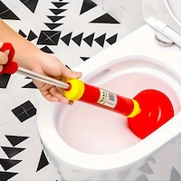 Klozet Ve Lavabo Açma Pompası Güçlü Vantuzlu Tıkanıklık Giderici, Dayanıklı Saplı Kırmızı Klozet Ve Lavabo Açma Pompası Güçlü Vantuzlu Tıkanıklık Giderici, Dayanıklı Saplı Kırmızı