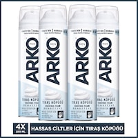 Arko Men Sensitive Tıraş Köpüğü 4 x 200 ML Arko Men Sensitive Tıraş Köpüğü 4 x 200 ML