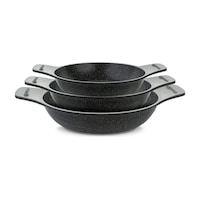 Thermoad Güveç Sahan Set Kapaksız 3'lü Gri Thermoad Güveç Sahan Set Kapaksız 3'lü Gri
