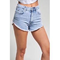 it's basic Kadın Snow Kot Rengi Luna Paça Püsküllü Mini Denim Şort it's basic Kadın Snow Kot Rengi Luna Paça Püsküllü Mini Denim Şort