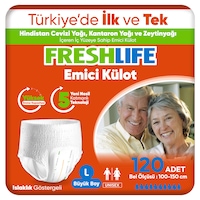 Freshlife Emici Külot Hasta Bezi L 4 x 30'lu Freshlife Emici Külot Hasta Bezi L 4 x 30'lu