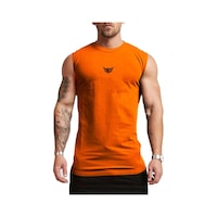 Genius Store Erkek Nem Emici Hızlı Kuruma Atletik Teknik Performans Sporcu Sıfır Kol T-shirt Mg-atlet Turuncu Genius Store Erkek Nem Emici Hızlı Kuruma Atletik Teknik Performans Sporcu Sıfır Kol T-shirt Mg-atlet Turuncu