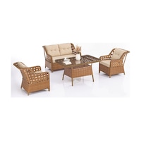 Eren Rattan Bahçe Balkon Takımı 2+1+1 Kahverengi Eren Rattan Bahçe Balkon Takımı 2+1+1 Kahverengi