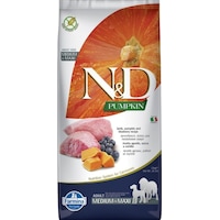 N&D Adult Bal Kabaklı Kuzu Etli ve Yaban Mersinli Tahılsız Orta ve Büyük Irk Yetişkin Köpek Maması 12 KG N&D Adult Bal Kabaklı Kuzu Etli ve Yaban Mersinli Tahılsız Orta ve Büyük Irk Yetişkin Köpek Maması 12 KG