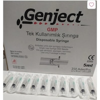 Genject 5 cc Yeşil Enjektör 250 Adet Genject 5 cc Yeşil Enjektör 250 Adet