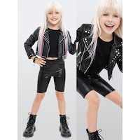 Denokids Kız Çocuk Tayt Siyah Parlak Metalik Disco Tayt Dizüstü Varak Kumaş Renkli Denokids Kız Çocuk Tayt Siyah Parlak Metalik Disco Tayt Dizüstü Varak Kumaş Renkli