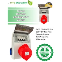 Mtsevcharger 22 Kw Trifaze Taşınabilir Elektrikli Araç Şarj Cihazı Kombinasyon Kutusu Mtsevcharger 22 Kw Trifaze Taşınabilir Elektrikli Araç Şarj Cihazı Kombinasyon Kutusu