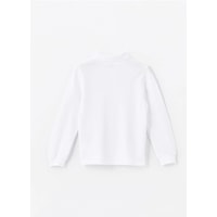 Waynap Uzun Kol Polo Yaka Unisex Okul Tshirt - Beyaz