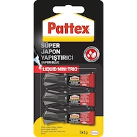Pattex Süper Mini Trio Japon Yapıştırıcı 3 x 1 G Blister Pattex Süper Mini Trio Japon Yapıştırıcı 3 x 1 G Blister