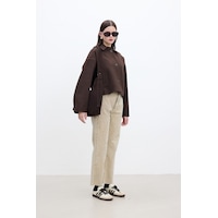 Manuka Straıght Yüksek Bel Denim Pantolon Camel Camel