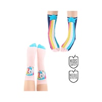 Kız Çocuk Unicorn ve Yıldız Desenli Pamuklu Pembe 2'li Paket Çorap 2-9 Yaş Kız Çocuk Unicorn ve Yıldız Desenli Pamuklu Pembe 2'li Paket Çorap 2-9 Yaş