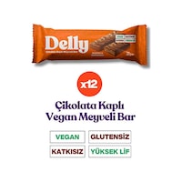 Delly Çikolata Kaplı Bademli Portakallı Meyveli Bar 12 x 35 G Delly Çikolata Kaplı Bademli Portakallı Meyveli Bar 12 x 35 G