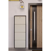 Ceha Kilitli 4'lü Metal Ayakkabılık Kahverengi - Krem - K.AYK-4 /AB8317-AB1013/KL Ceha Kilitli 4'lü Metal Ayakkabılık Kahverengi - Krem - K.AYK-4 /AB8317-AB1013/KL