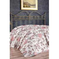 Vira Tek Kişilik %100 Pamuklu 160x240 Cm Tek Pike Pembe Vira Tek Kişilik %100 Pamuklu 160x240 Cm Tek Pike Pembe