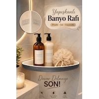 Porsima 0447 İstiridye Banyo Köşe Rafı Yapışkanlı Organizer Antrasit Porsima 0447 İstiridye Banyo Köşe Rafı Yapışkanlı Organizer Antrasit
